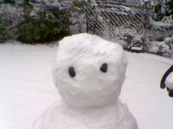 Smiling snow man