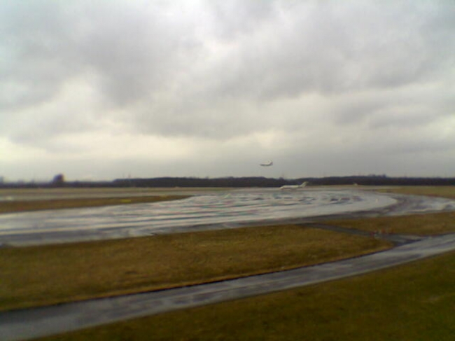 Landing plane, airport düsseldorf