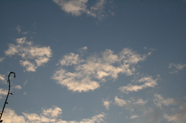 Himmel mit weißen Wolken, 