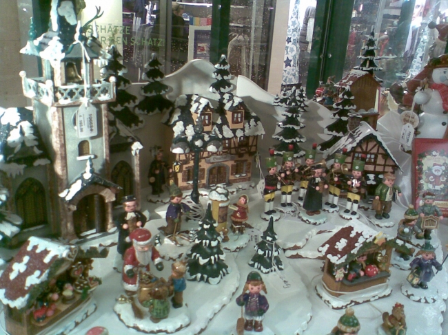 Weihnachten Schaufenster Deko Weihnachtsdorf, 