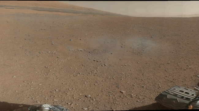 Mount Sharp on the Horizon,  This is a portion of the first color 360-degree panorama from NASA's Curiosity rover, made up of thumbnails, which are small copies of higher-resolution ima...