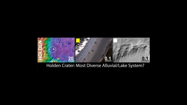 Holden Crater, a Finalist Not Selected as Landing Site for Curiosity,  An area inside Holden crater was considered as a landing site for NASA's Mars Science Laboratory mission. If Holden had been selected, rather than Gale crat...