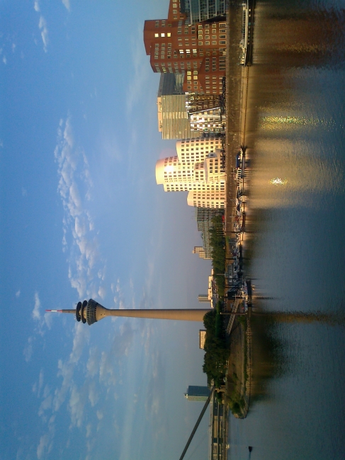 Funkturm Düsseldorf and harbour, 