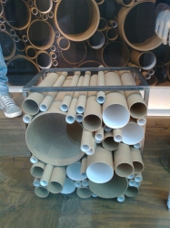 Stack of paper tubes