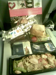 KLM in flight dinner