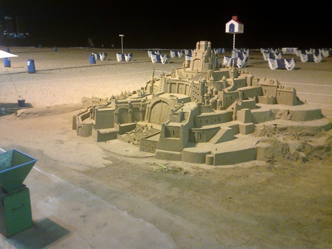 Sand castle at Levante beach, 