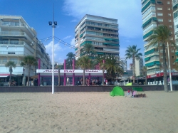 Levante beach and bout...