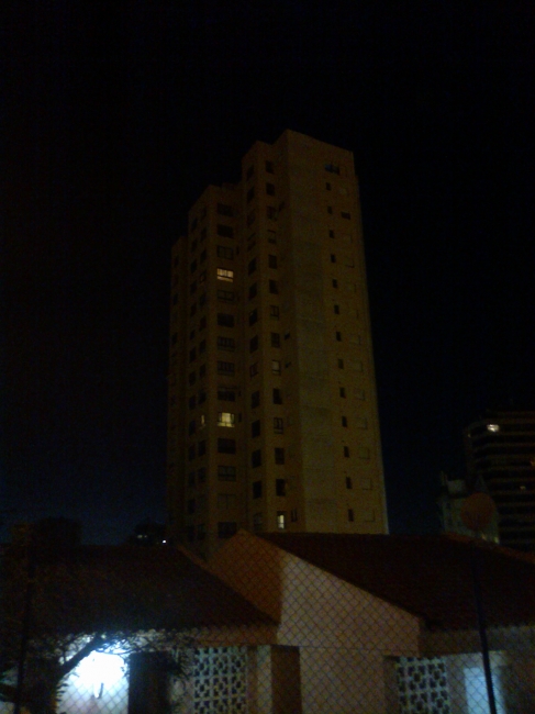 Highest building, behind the rock/hill that separates Poniente and Finestrat bays (Urbanizacion Mont Benidorm)