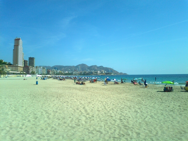 Beach, in front of Hotel Poseidon Playa